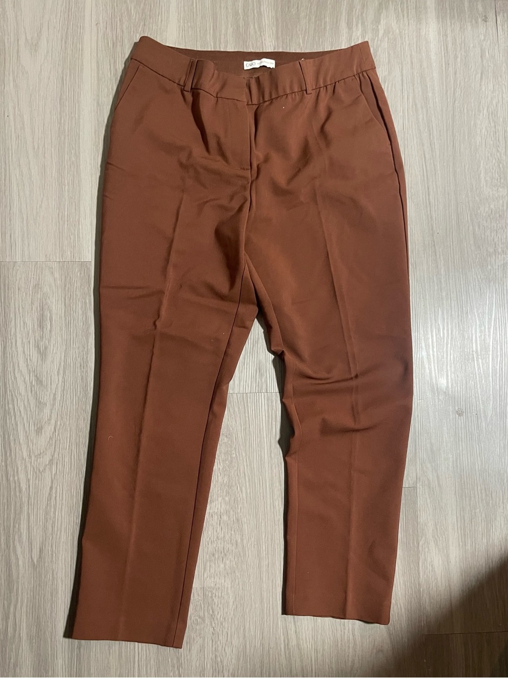 Women’s Mid Rise Dress Pants in Rust Brown